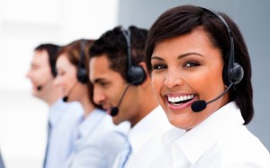 10093700 - attractive young woman working in a call center