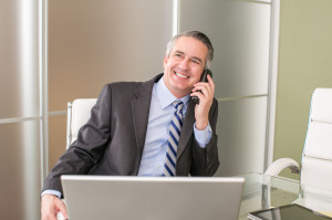 50080671 - mature happy business man on the phone