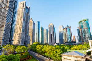 57298268 - park and modern building in shanghai, china